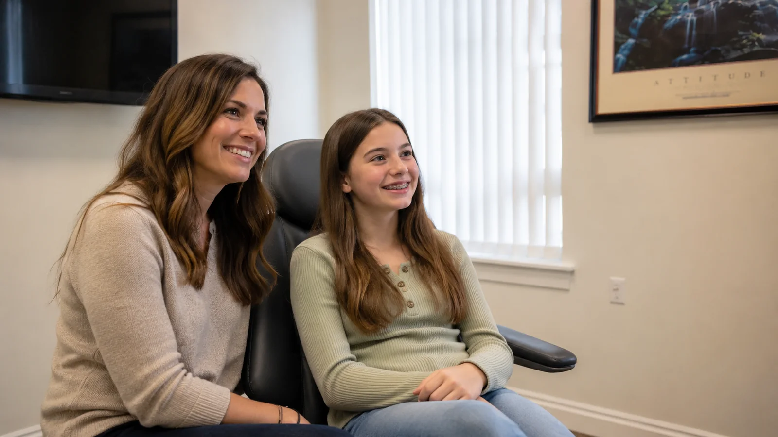 Mother and teen at an orthodontic consultation