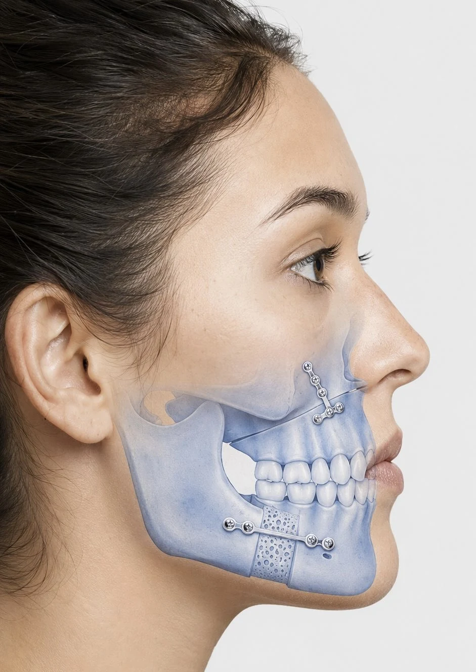 Illustration of orthognathic surgery planning